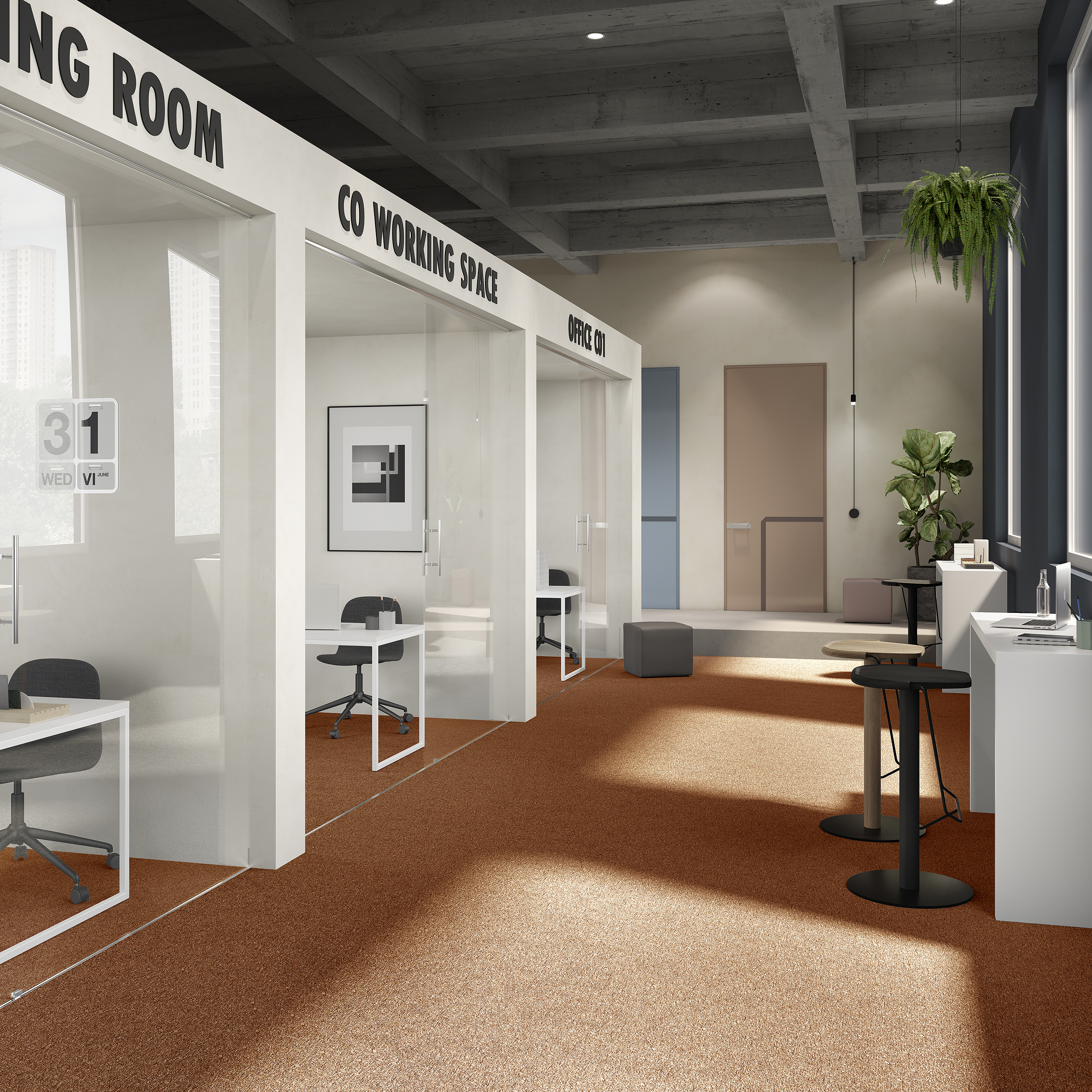 Ковровая плитка Medusa Tile 84 (500*500*5 мм) — купить в Омске