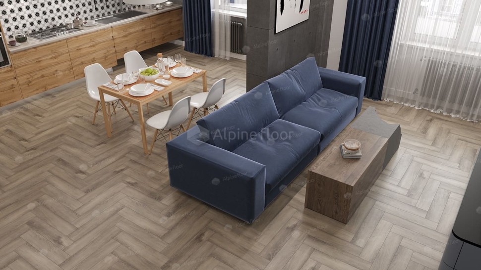 Виниловая плитка "Alpine Floor" Parquet LVT Дуб Исида (590*118*2,5 мм) — купить в Омске