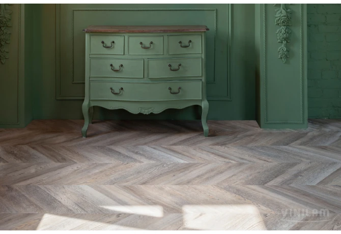 Кварц-винил Шеврон Шампань (690*115*2,5 мм) — купить в Омске