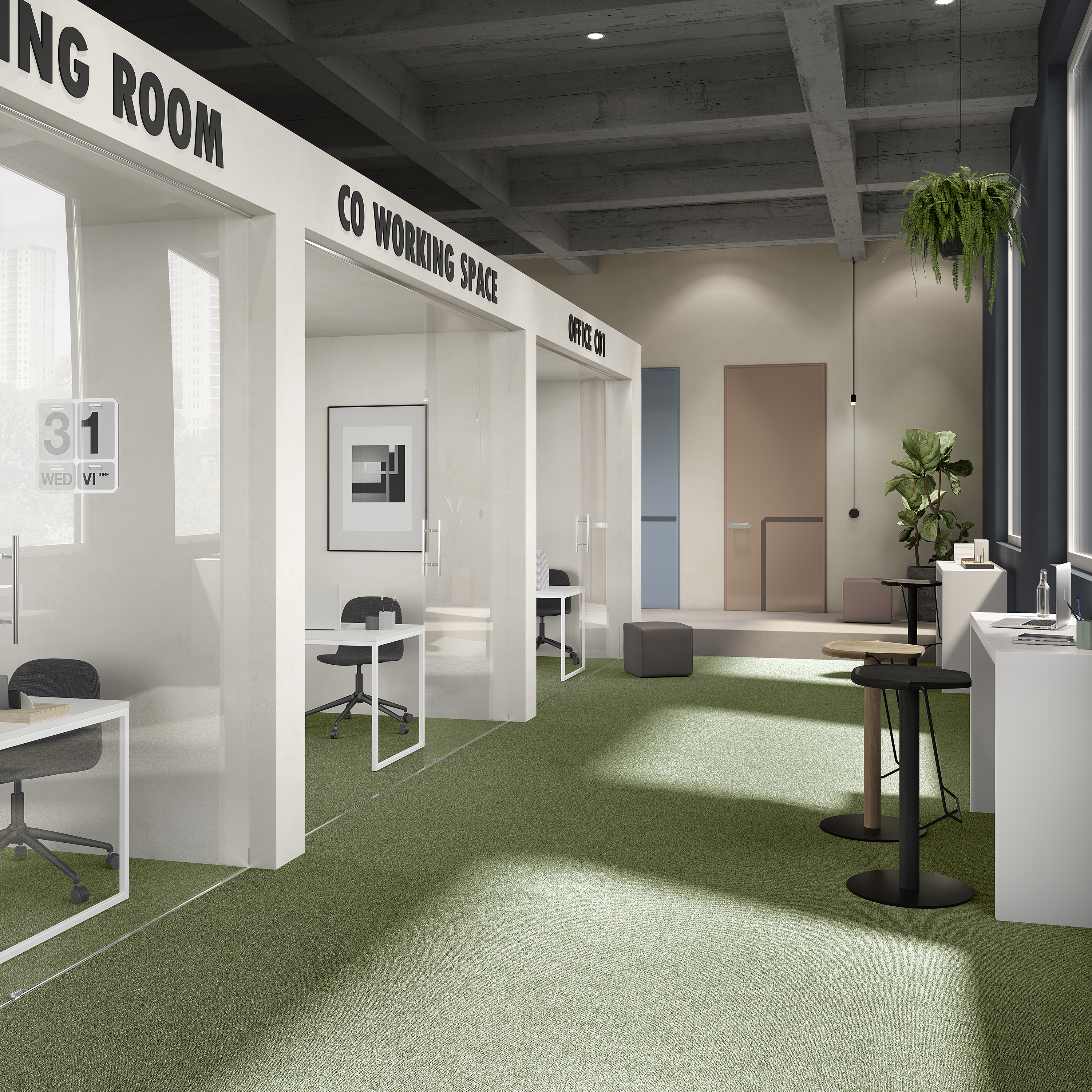 Ковровая плитка Medusa Tile 21 (500*500*5 мм) — купить в Омске