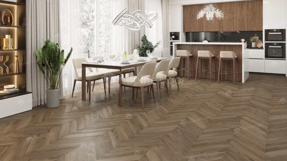LVT плитка "Alpine Floor" Дуб Насыщенный (555*127*2,5 мм) — купить в Омске