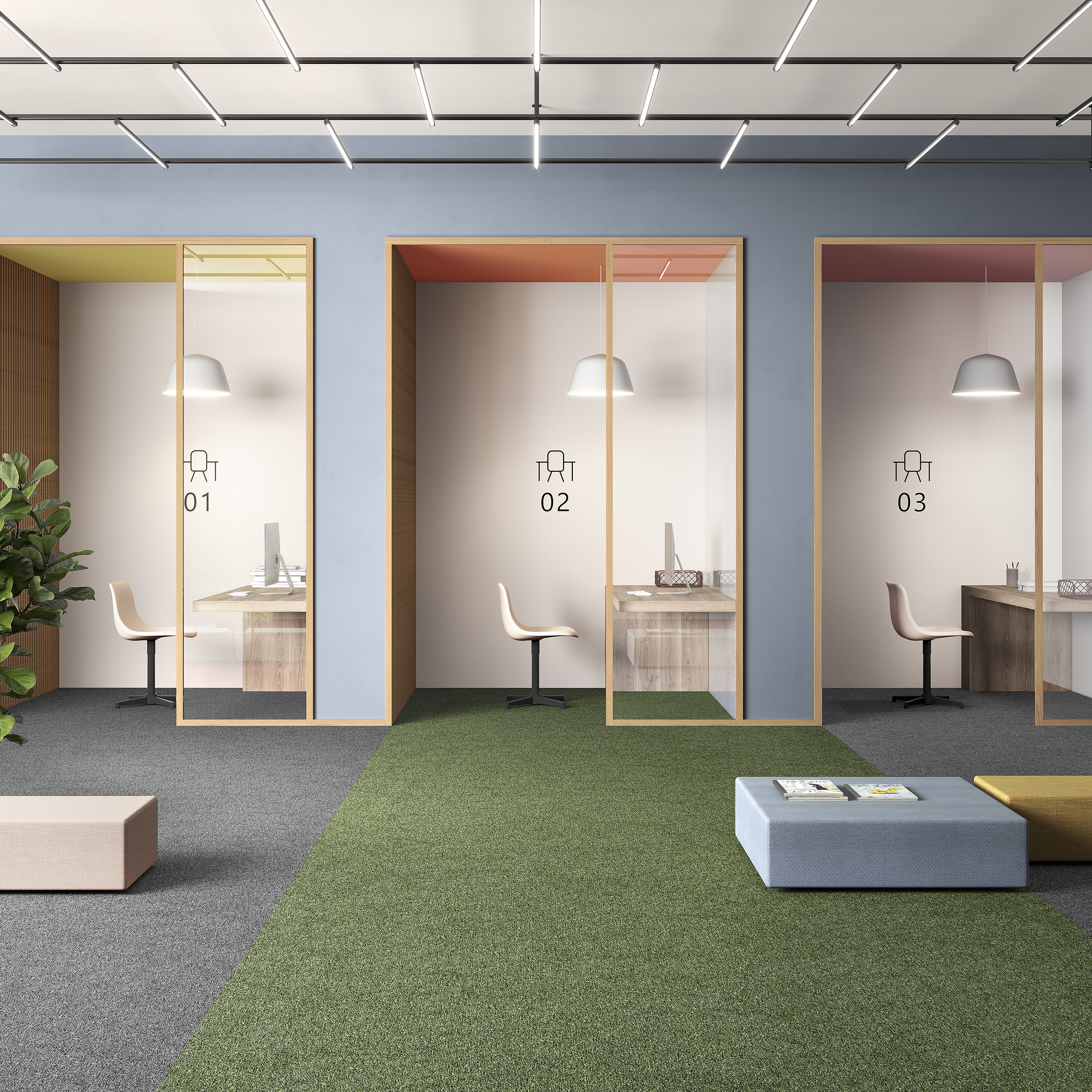 Ковровая плитка Medusa Tile 21 (500*500*5 мм) — купить в Омске