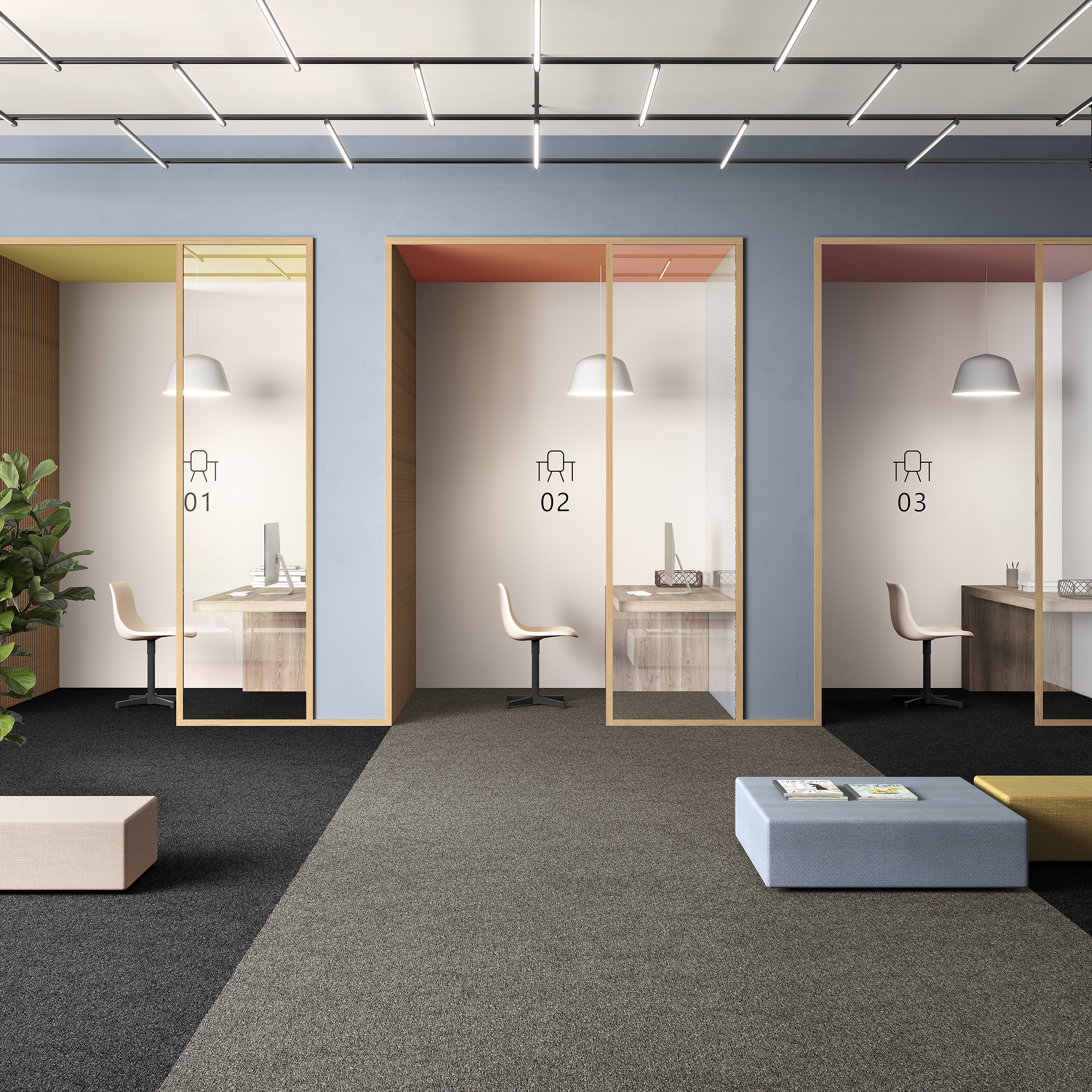 Ковровая плитка Medusa Tile 40 (500*500*5 мм) — купить в Омске