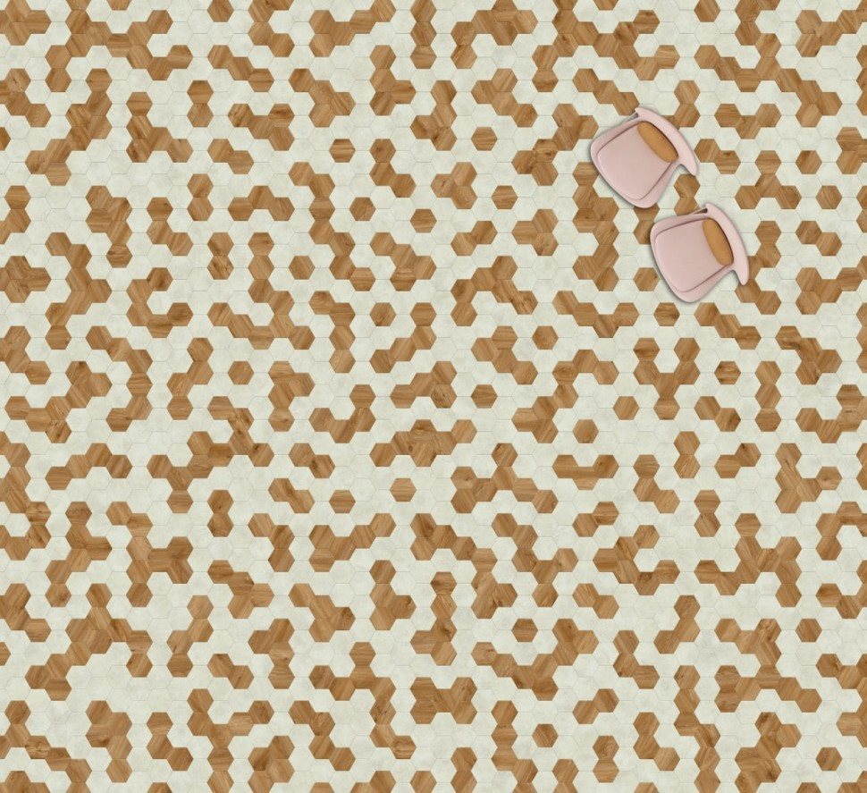 Виниловая плитка "Moduleo" Moods Hexagon 322 (226,32*196*2,5 мм) — купить в Омске