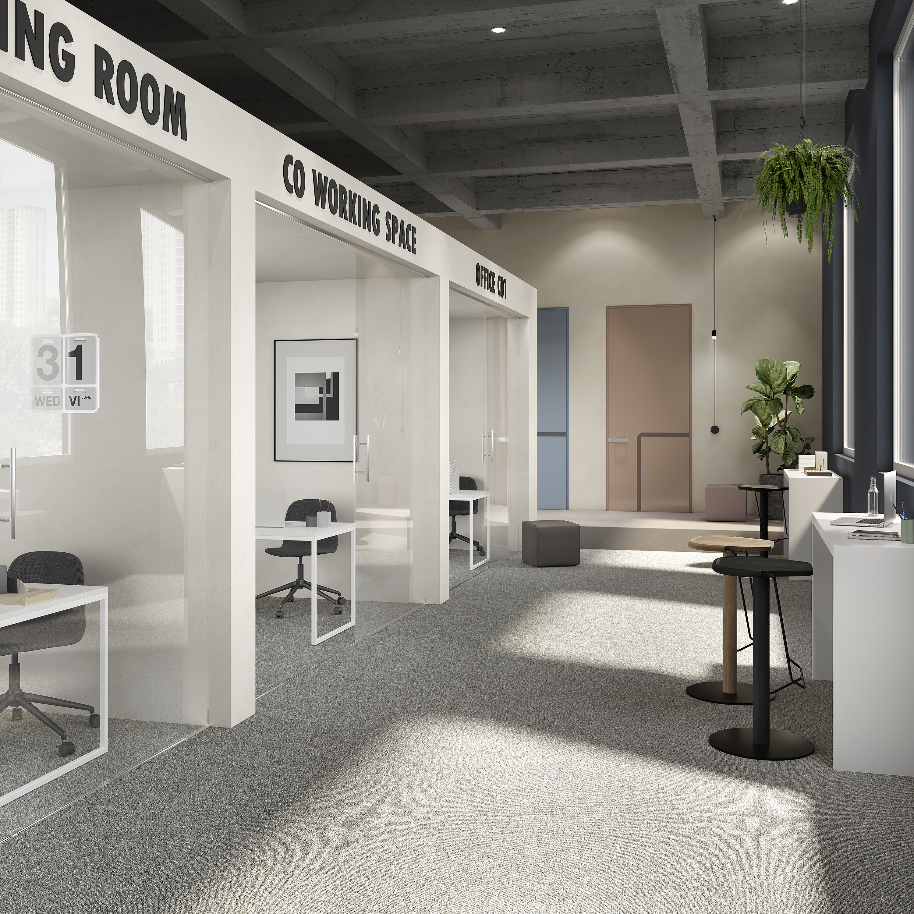 Ковровая плитка Medusa Tile 94 (500*500*5 мм) — купить в Омске