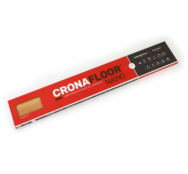 SPC ламинат "CronaFloor" Nano 4V Дуб Верона (1200*180*3,5 мм) — купить в Омске