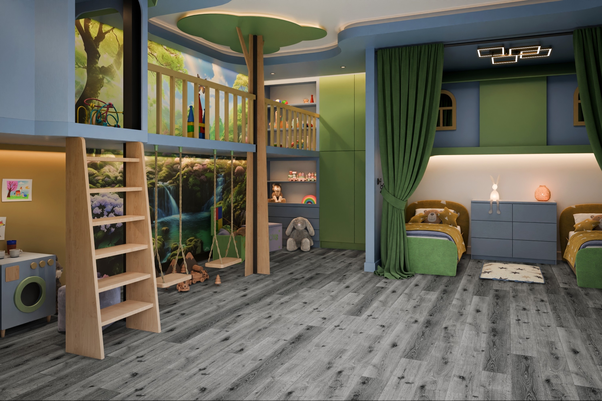 SPC ламинат «Damy Floor» Дуб Сильвер (1220*180*4 мм) — купить в Омске