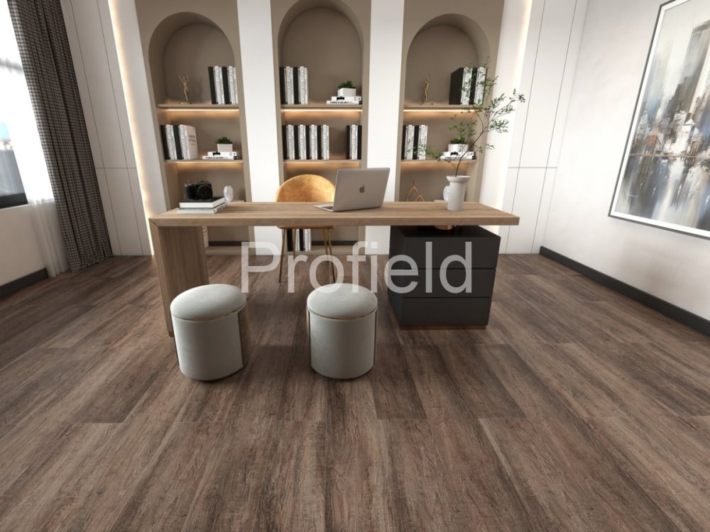 HSPC ламинат "Profield" Дуб темный (1200*228*5,5 мм) — купить в Омске