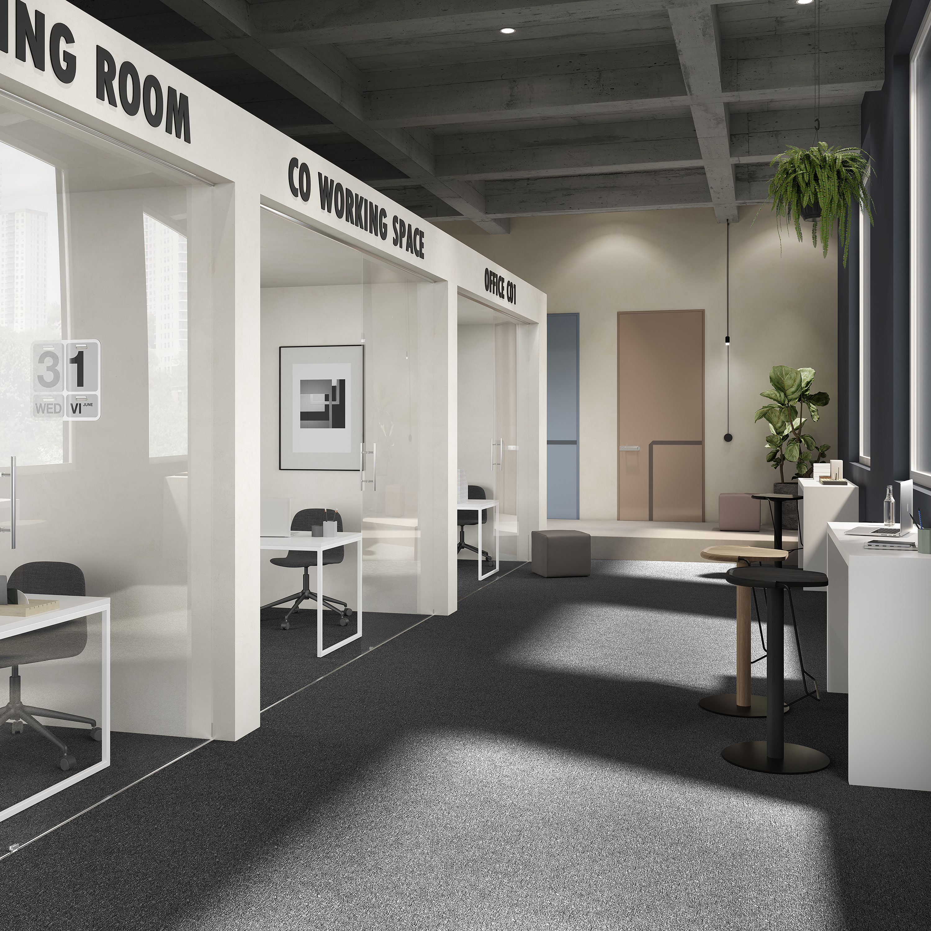 Ковровая плитка Medusa Tile 99 (500*500*5 мм) — купить в Омске