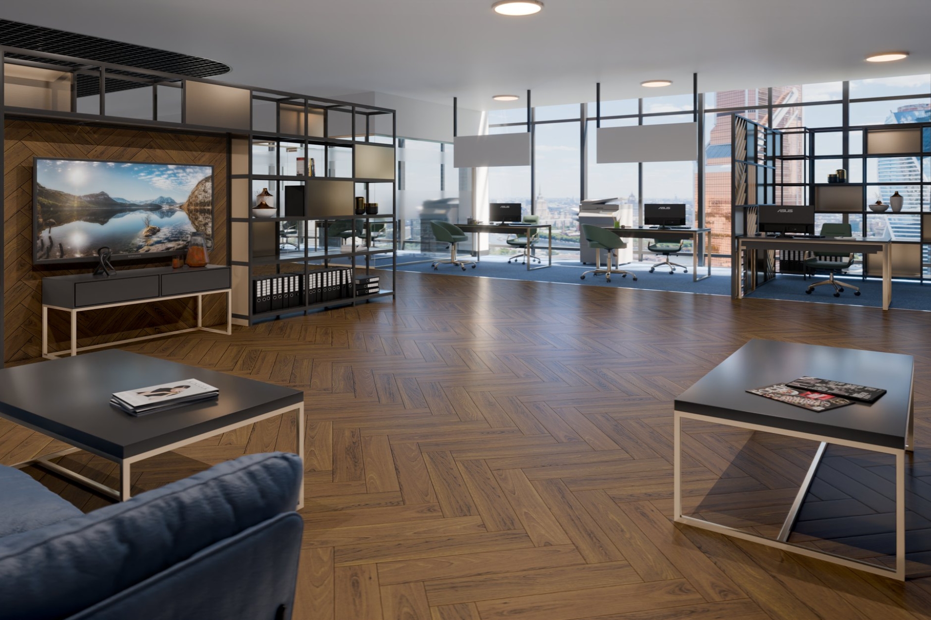 Инженерный паркет «Damy Floor» Ореховый (укладка елочкой) — купить в Омске