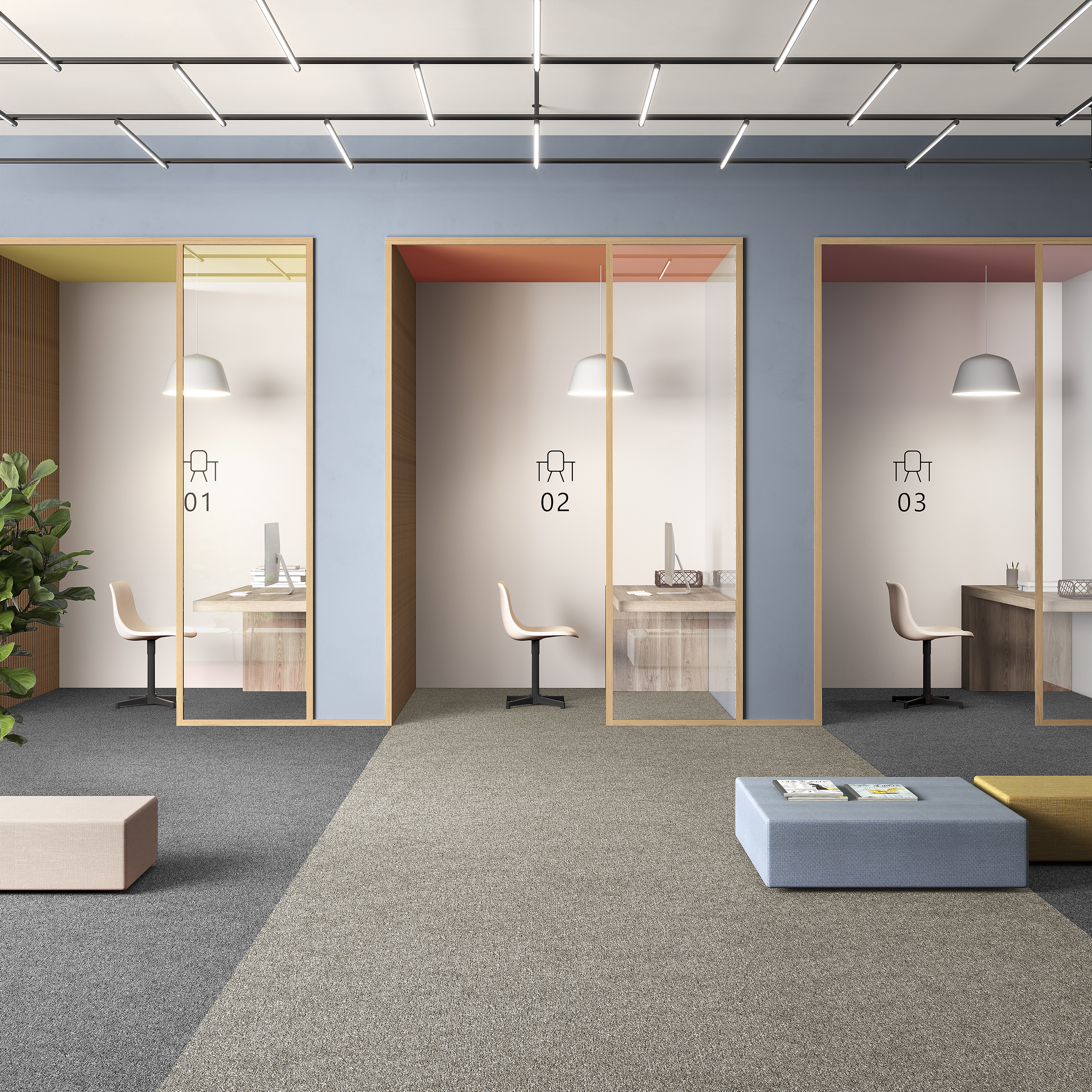 Ковровая плитка Medusa Tile 33 (500*500*5 мм) — купить в Омске