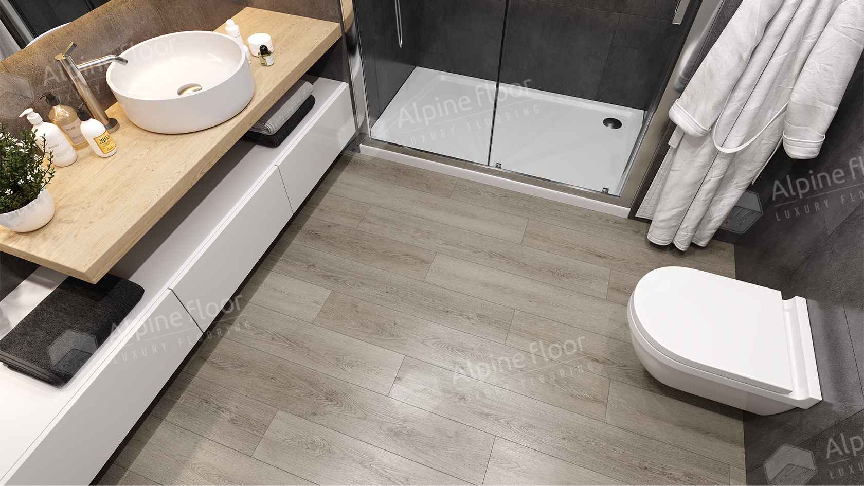 Кварцвиниловая плитка LVT "Alpine Floor" Мета (1219,2*184,15*2,5 мм) — купить в Омске