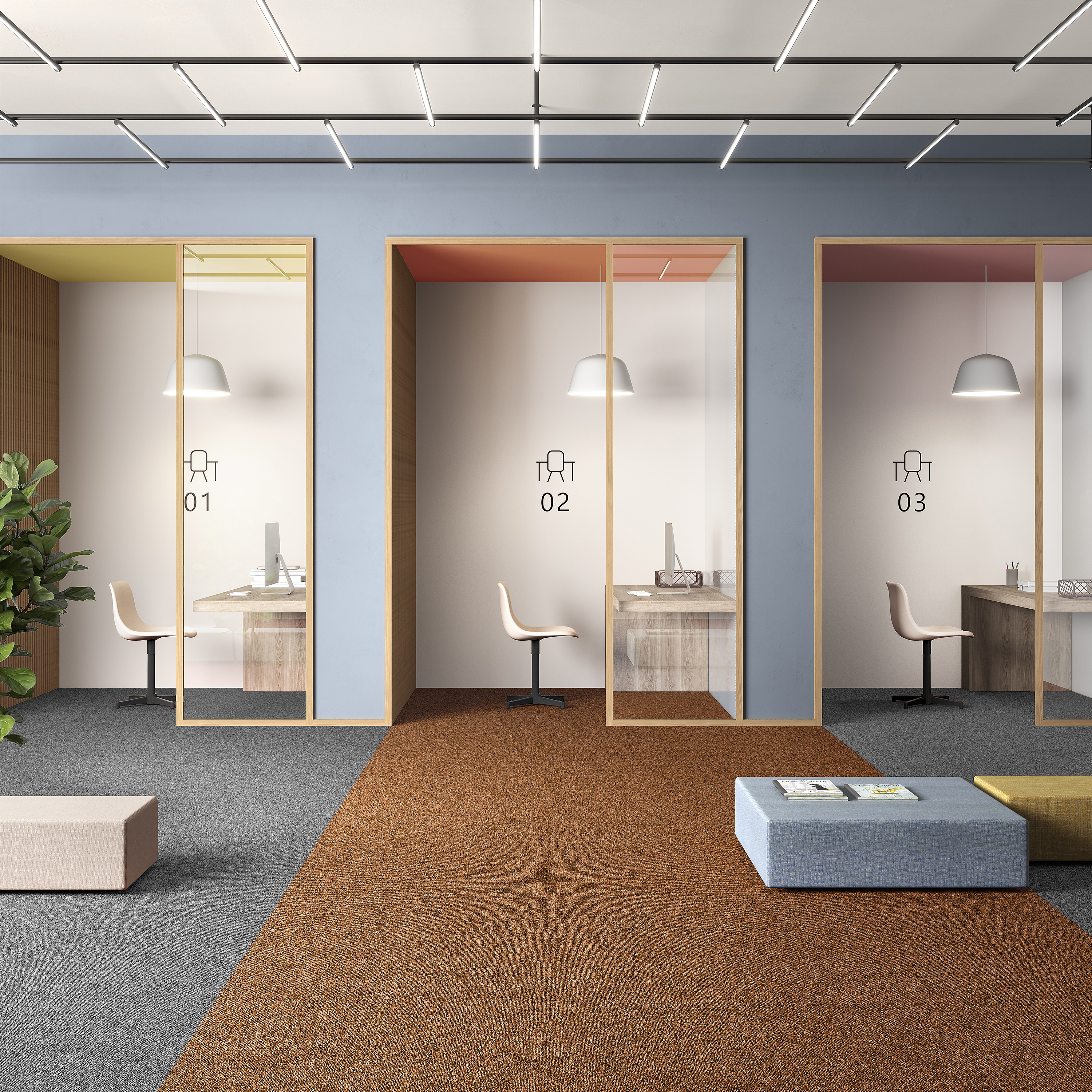 Ковровая плитка Medusa Tile 84 (500*500*5 мм) — купить в Омске