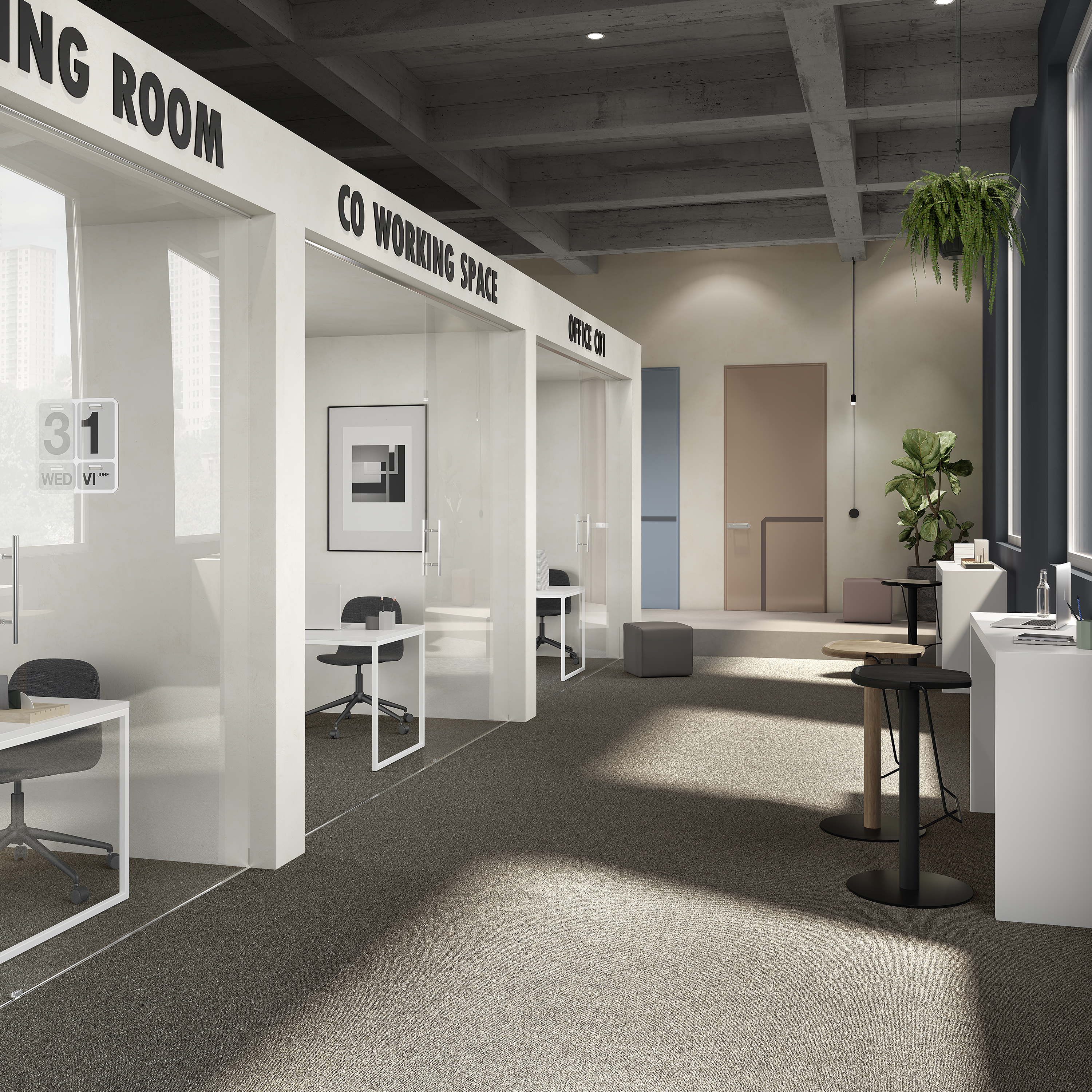 Ковровая плитка Medusa Tile 43 (500*500*5 мм) — купить в Омске