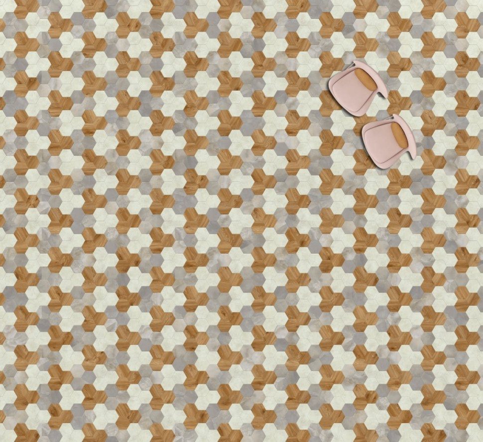 Виниловая плитка "Moduleo" Moods Hexagon 351 (226,32*196*2,5 мм) — купить в Омске