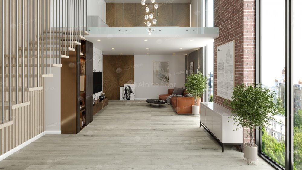 SPC Ламинат "Alpine Floor" Дуб серебряный (1220*183*8 мм) — купить в Омске