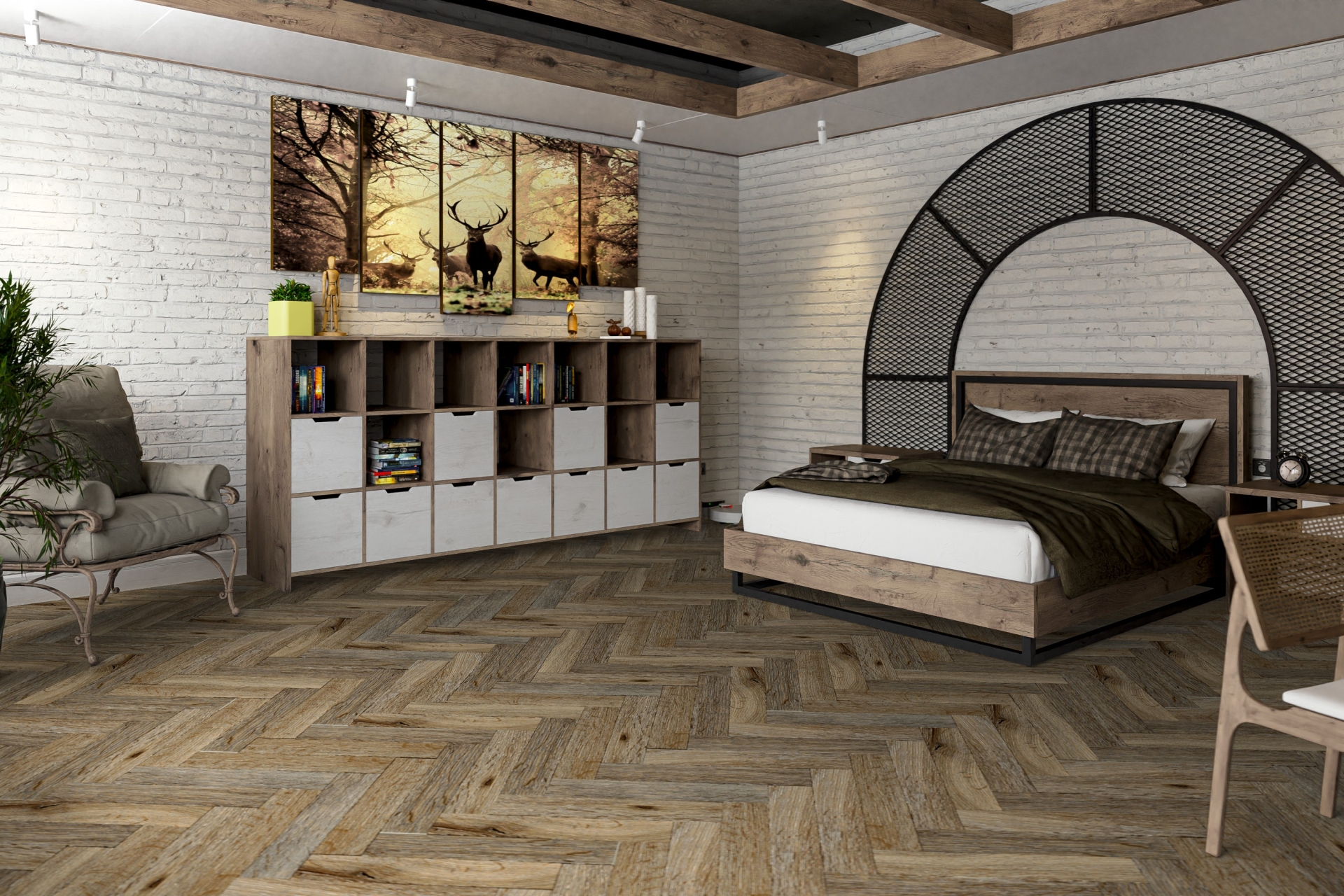 Усовершенствованная кварц-виниловая плитка «Damy Floor» Ковентри (590*118*2,5 мм) — купить в Омске