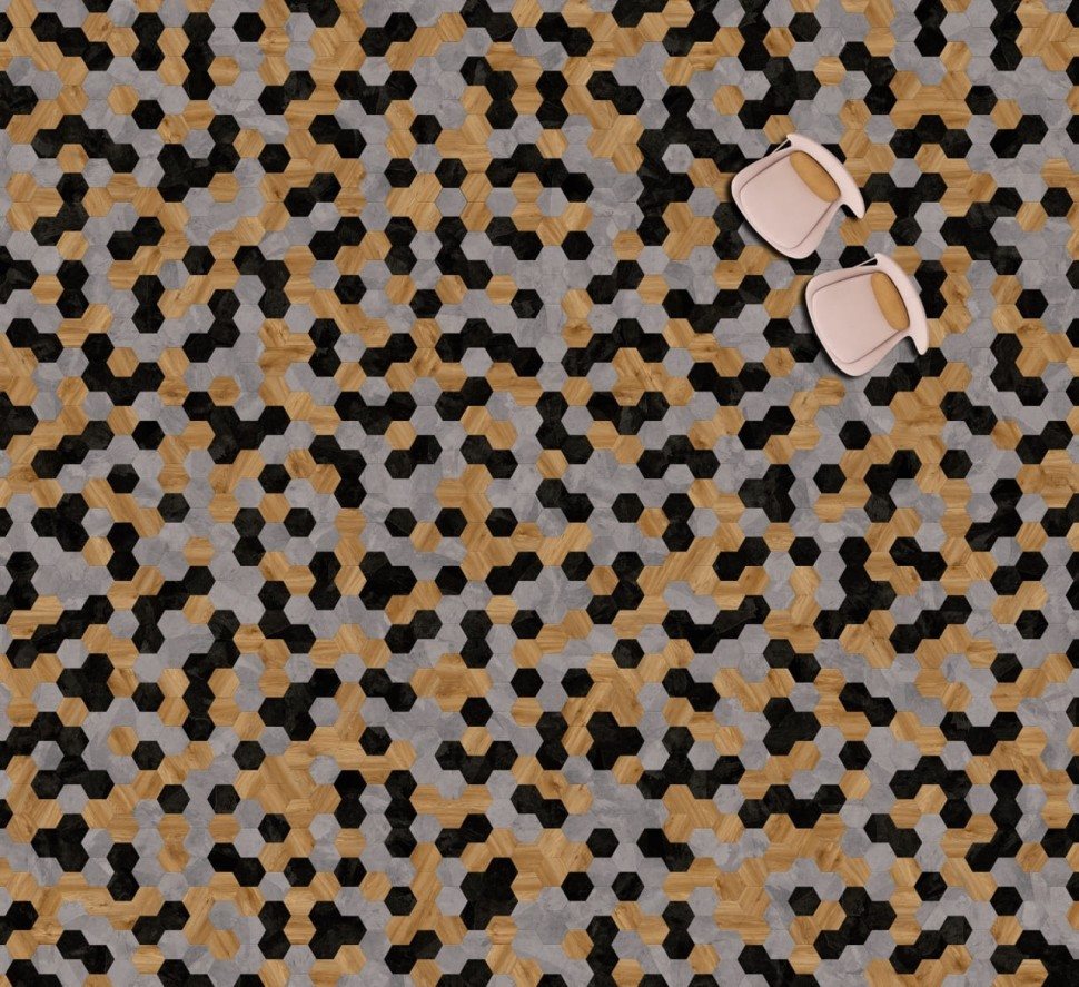 Виниловая плитка "Moduleo" Moods Hexagon 343 (226,32*196*2,5 мм) — купить в Омске