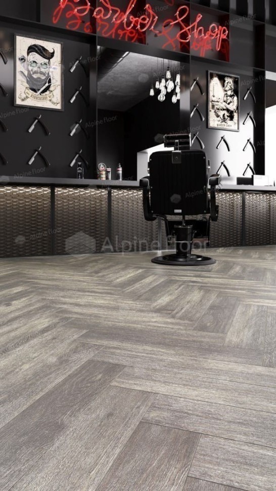 Виниловая плитка "Alpine Floor" Parquet LVT Венге Грей (590*118*2,5 мм) — купить в Омске