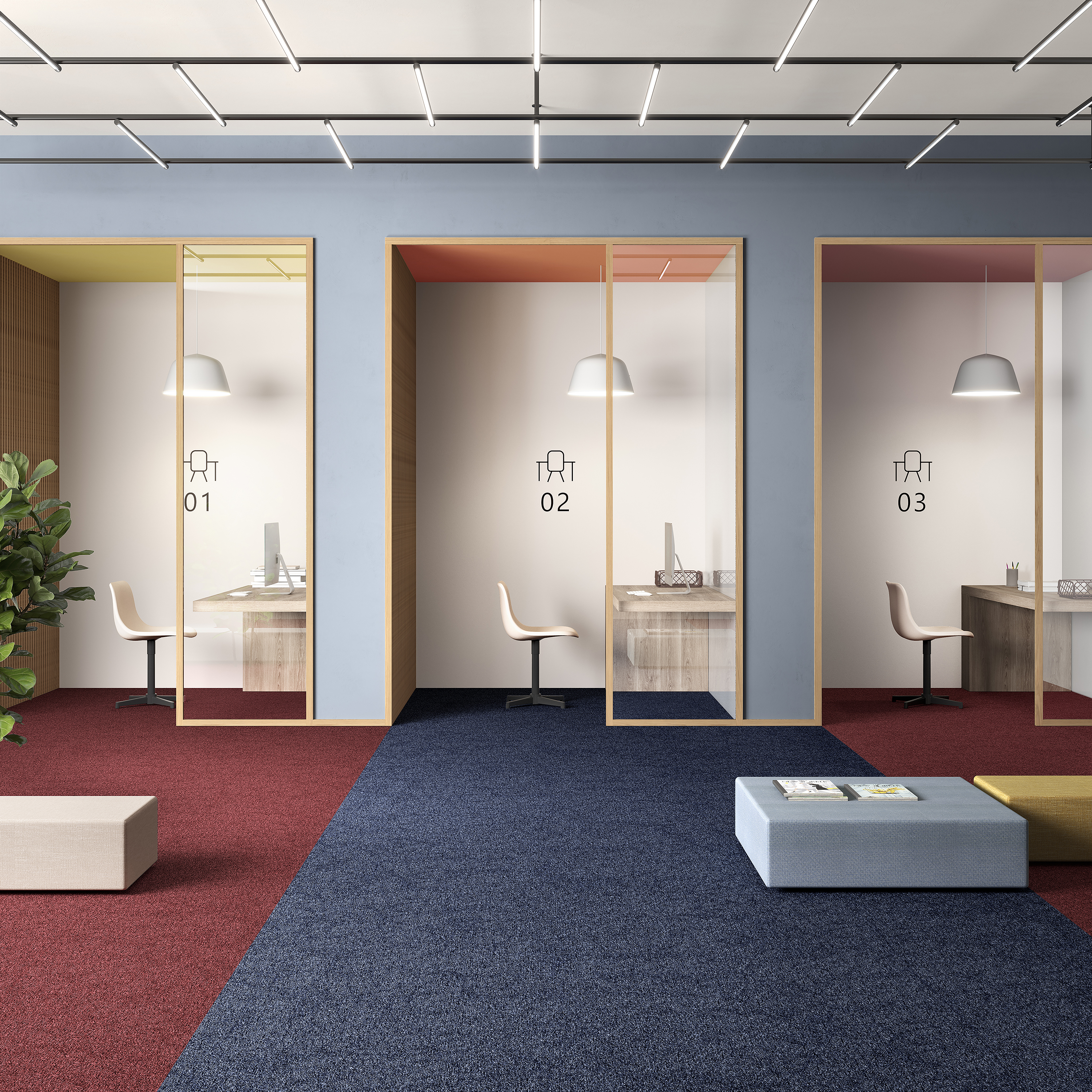 Ковровая плитка Medusa Tile 77 (500*500*5 мм) — купить в Омске