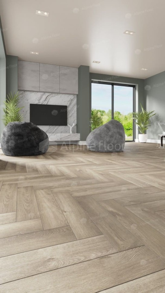 Виниловая плитка "Alpine Floor" Parquet LVT Дуб Натуральный Отбеленный (590*118*2,5 мм) — купить в Омске