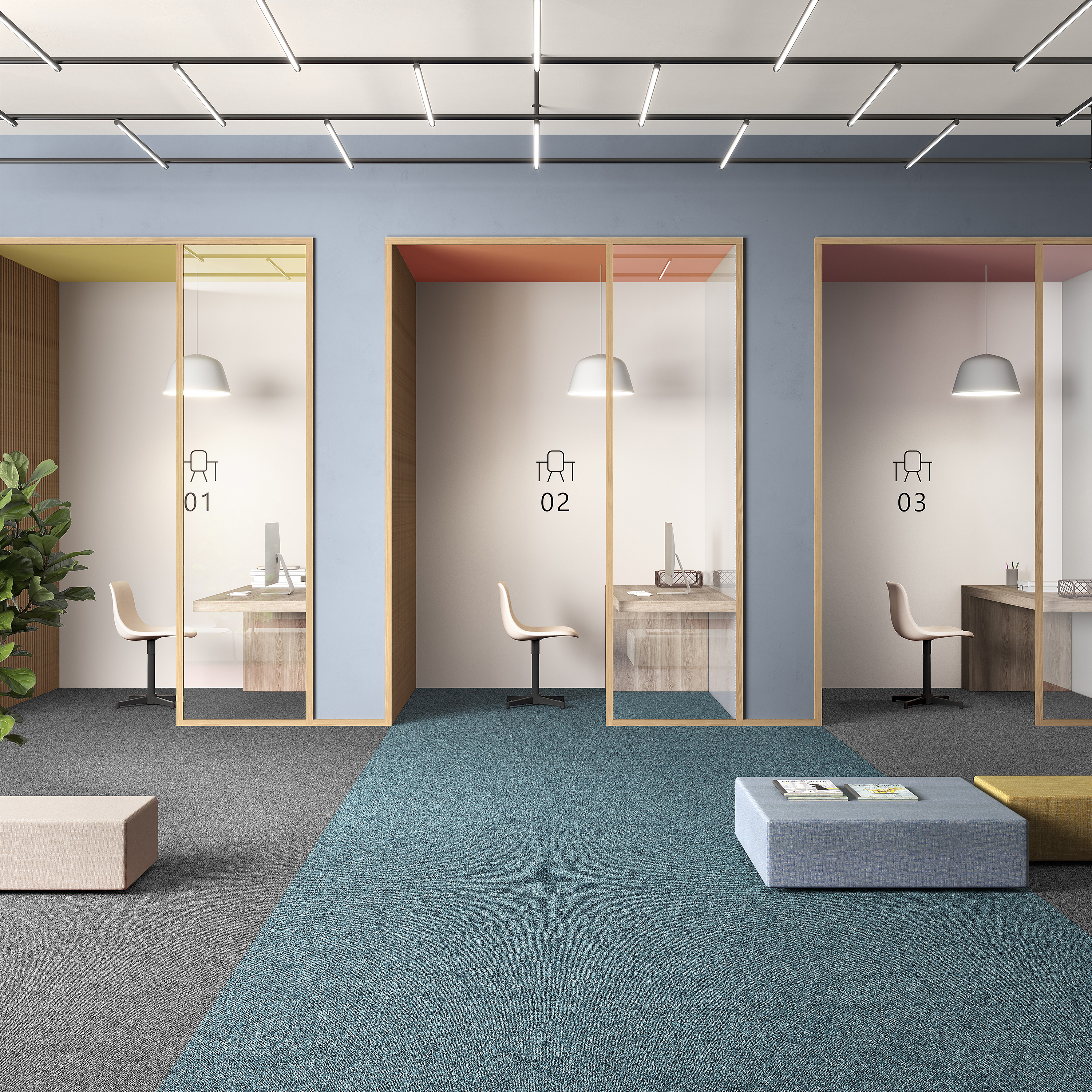 Ковровая плитка Medusa Tile 70 (500*500*5 мм) — купить в Омске