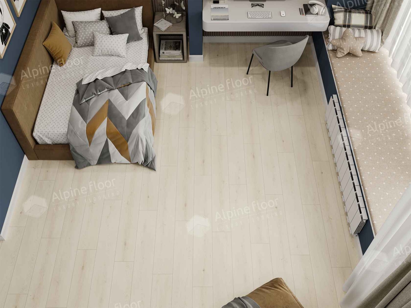 Кварцвиниловая плитка LVT "Alpine Floor" Гиперион (1219,2*184,15*2,5 мм) — купить в Омске