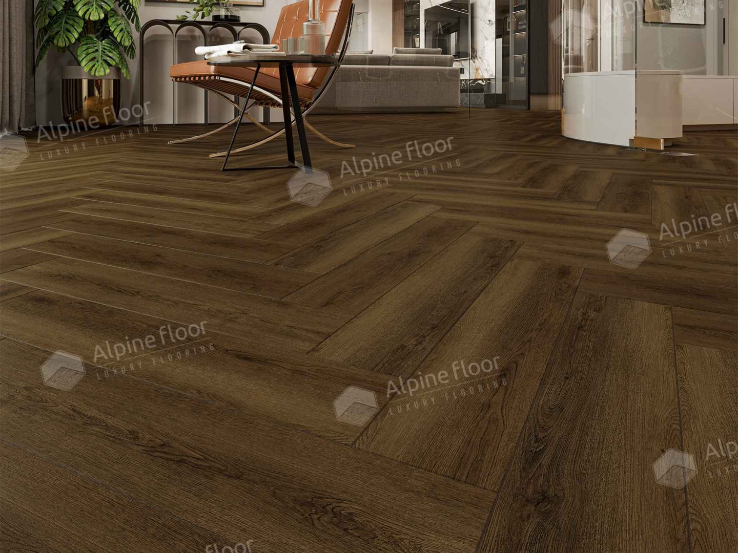 Кварцвиниловая плитка LVT "Alpine Floor" Дуб Далим (590*118*2,5 мм) — купить в Омске