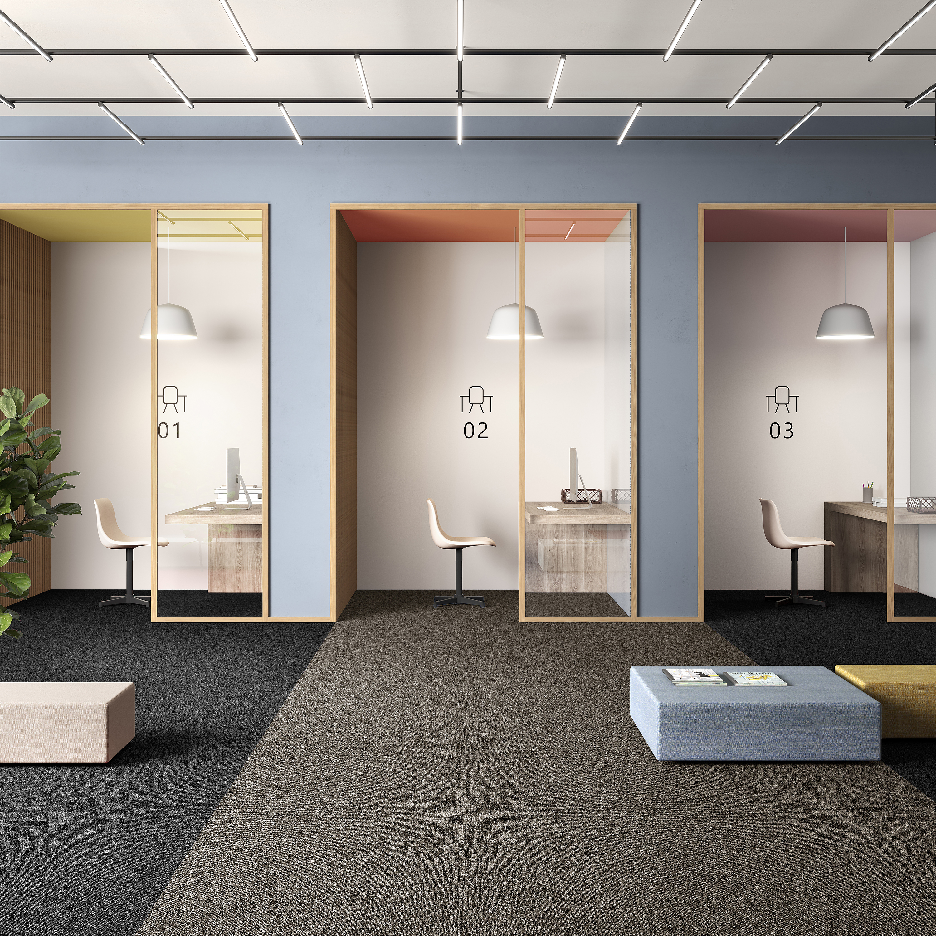 Ковровая плитка Medusa Tile 43 (500*500*5 мм) — купить в Омске