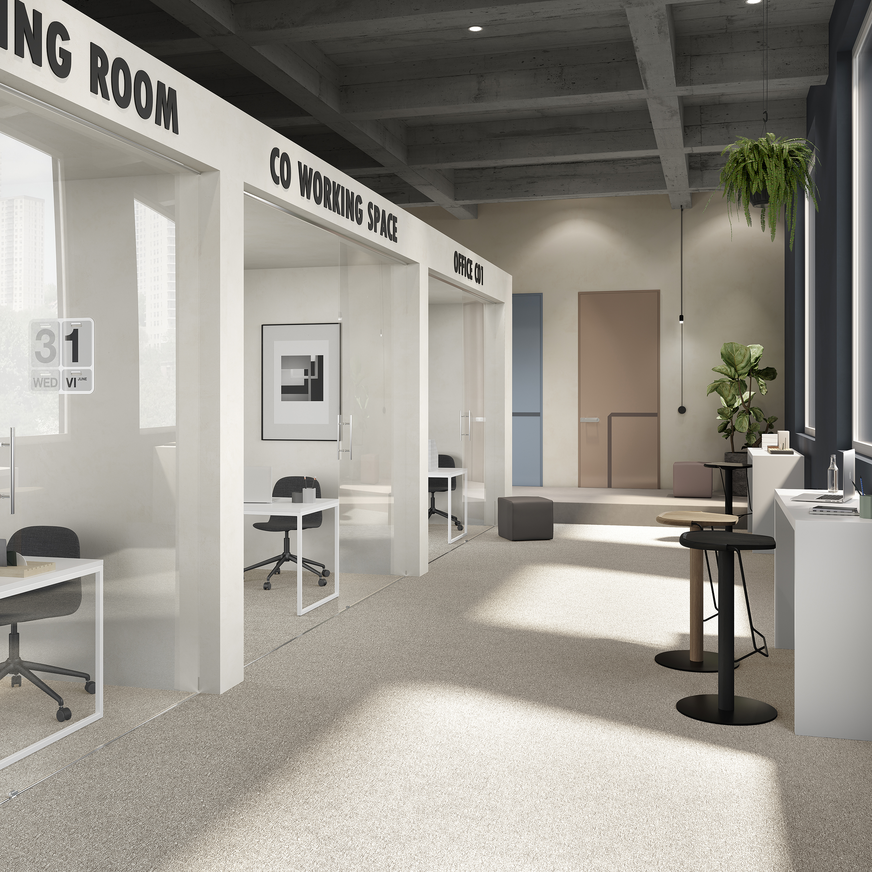 Ковровая плитка Medusa Tile 33 (500*500*5 мм) — купить в Омске