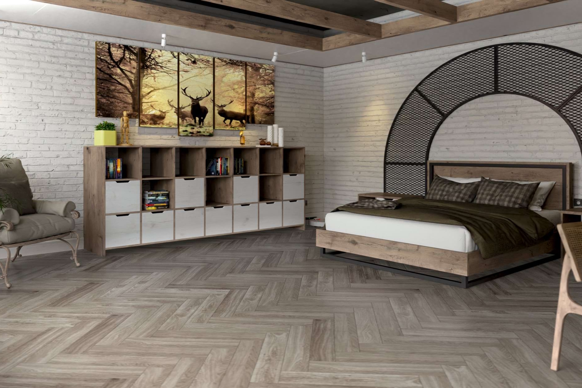 Инженерный паркет «Damy Floor» Скандинавский (укладка елочкой) — купить в Омске