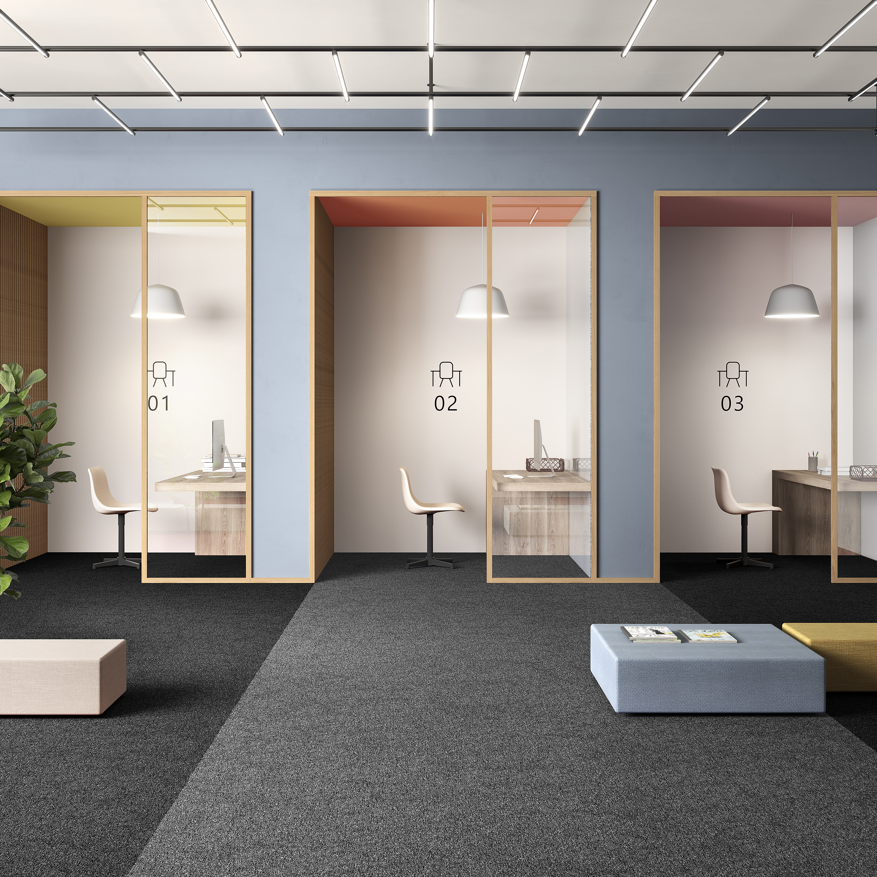 Ковровая плитка Medusa Tile 98 (500*500*5 мм) — купить в Омске