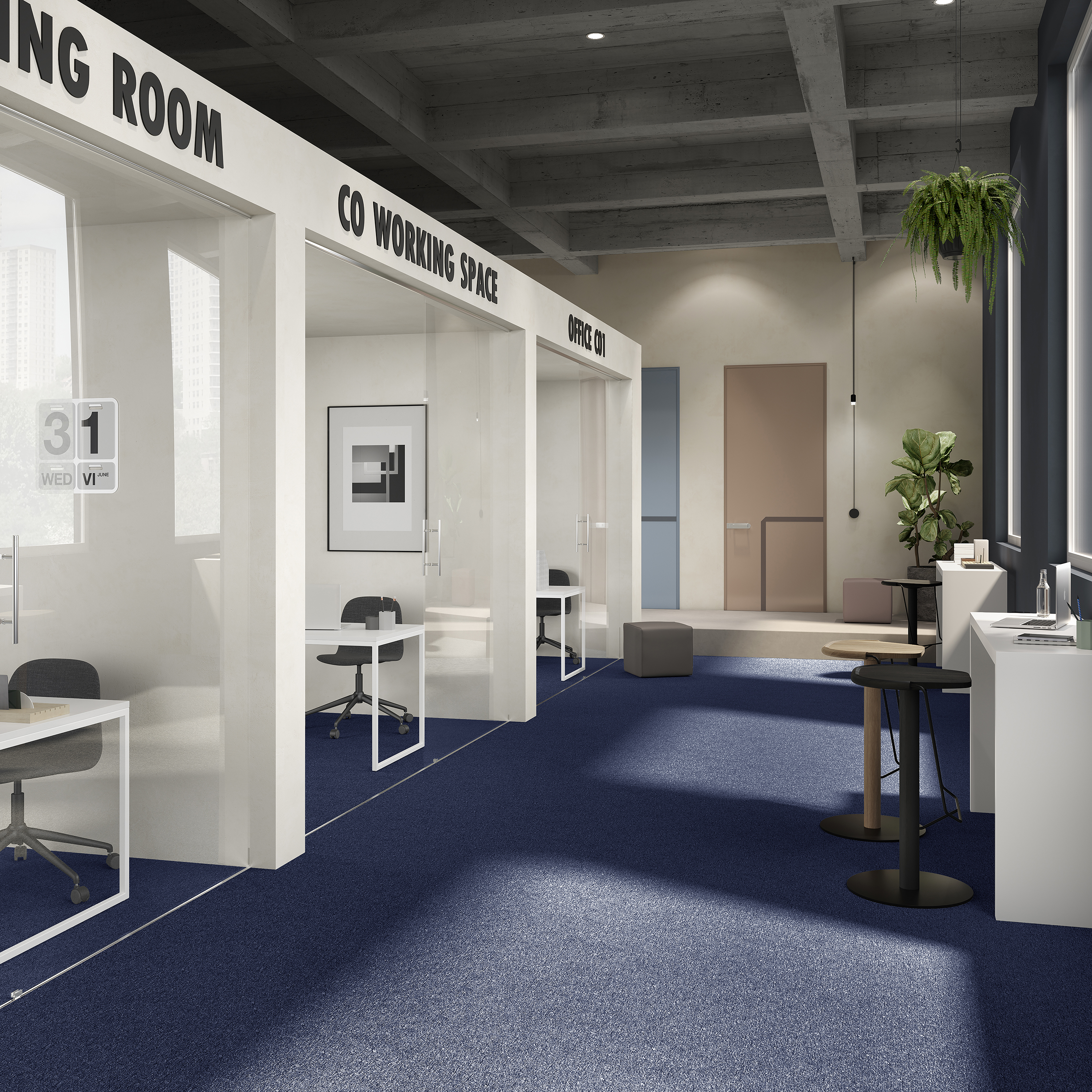 Ковровая плитка Medusa Tile 77 (500*500*5 мм) — купить в Омске