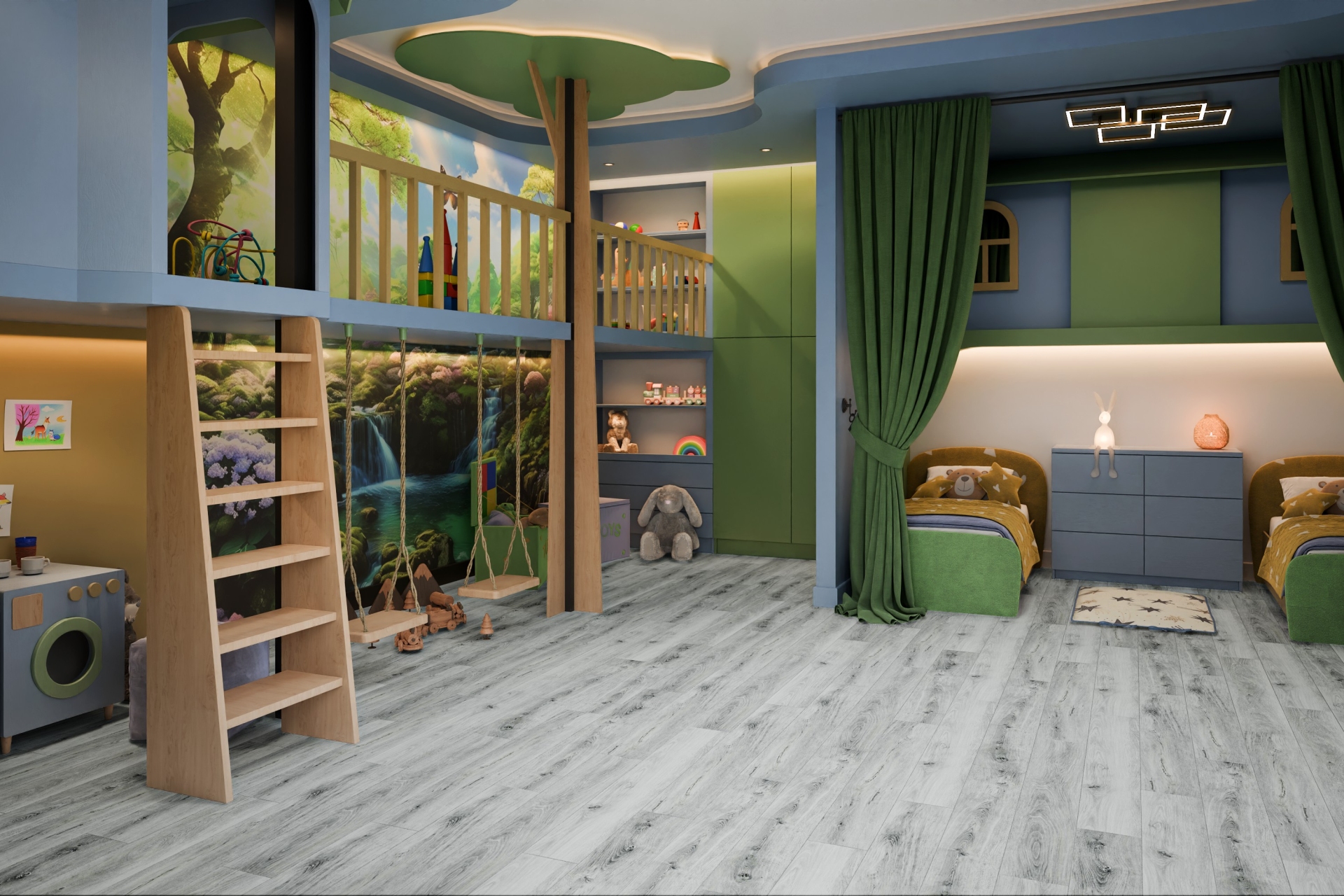 SPC ламинат «Damy Floor» Дуб Альпийский (1220*180*4 мм) — купить в Омске