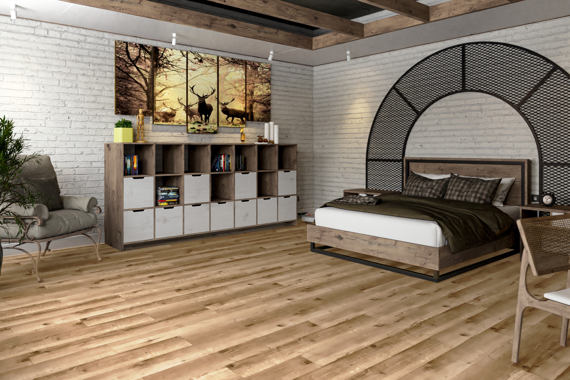 SPC ламинат «Damy Floor» Дуб Изысканный (1220*180*4 мм) — купить в Омске