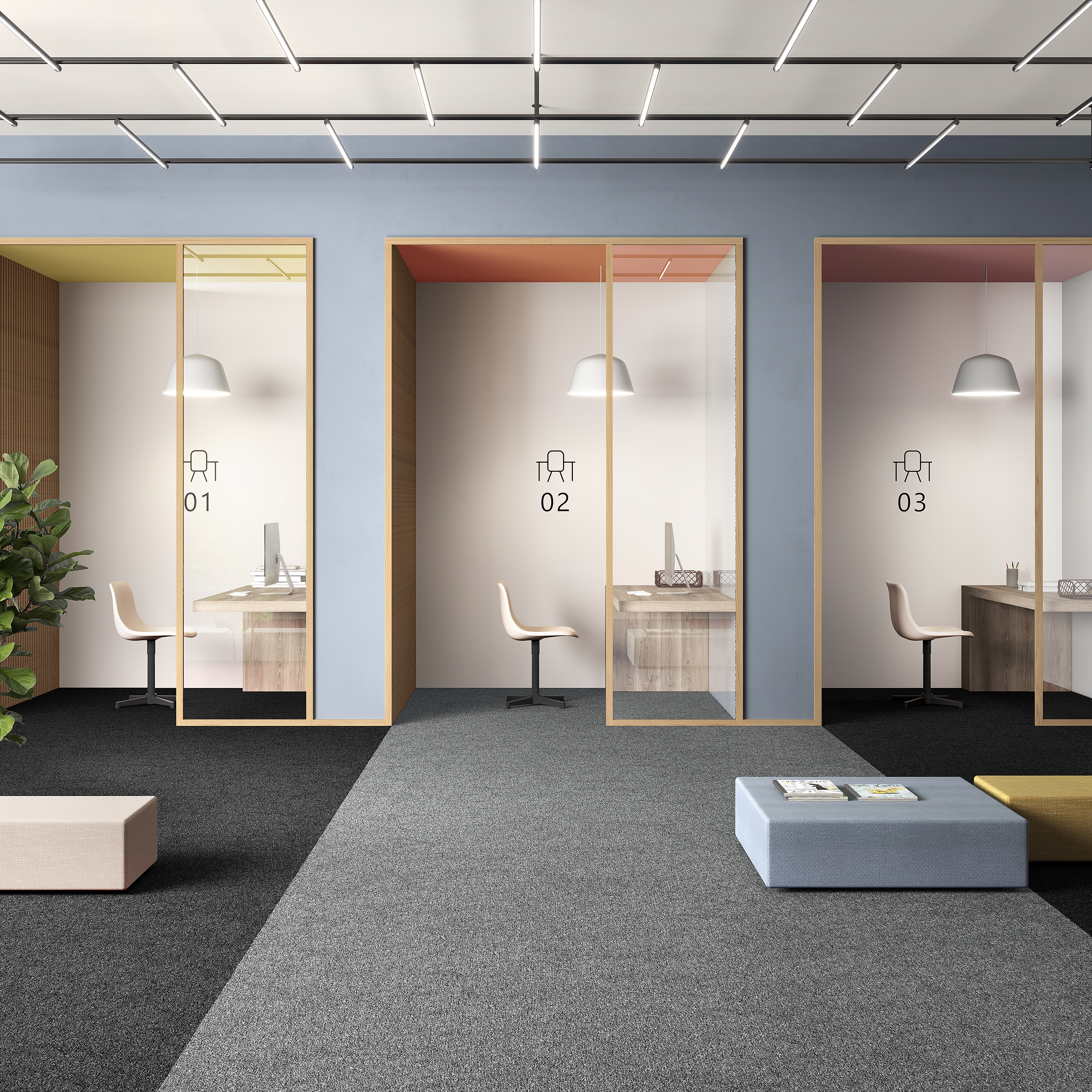 Ковровая плитка Medusa Tile 90 (500*500*5 мм) — купить в Омске