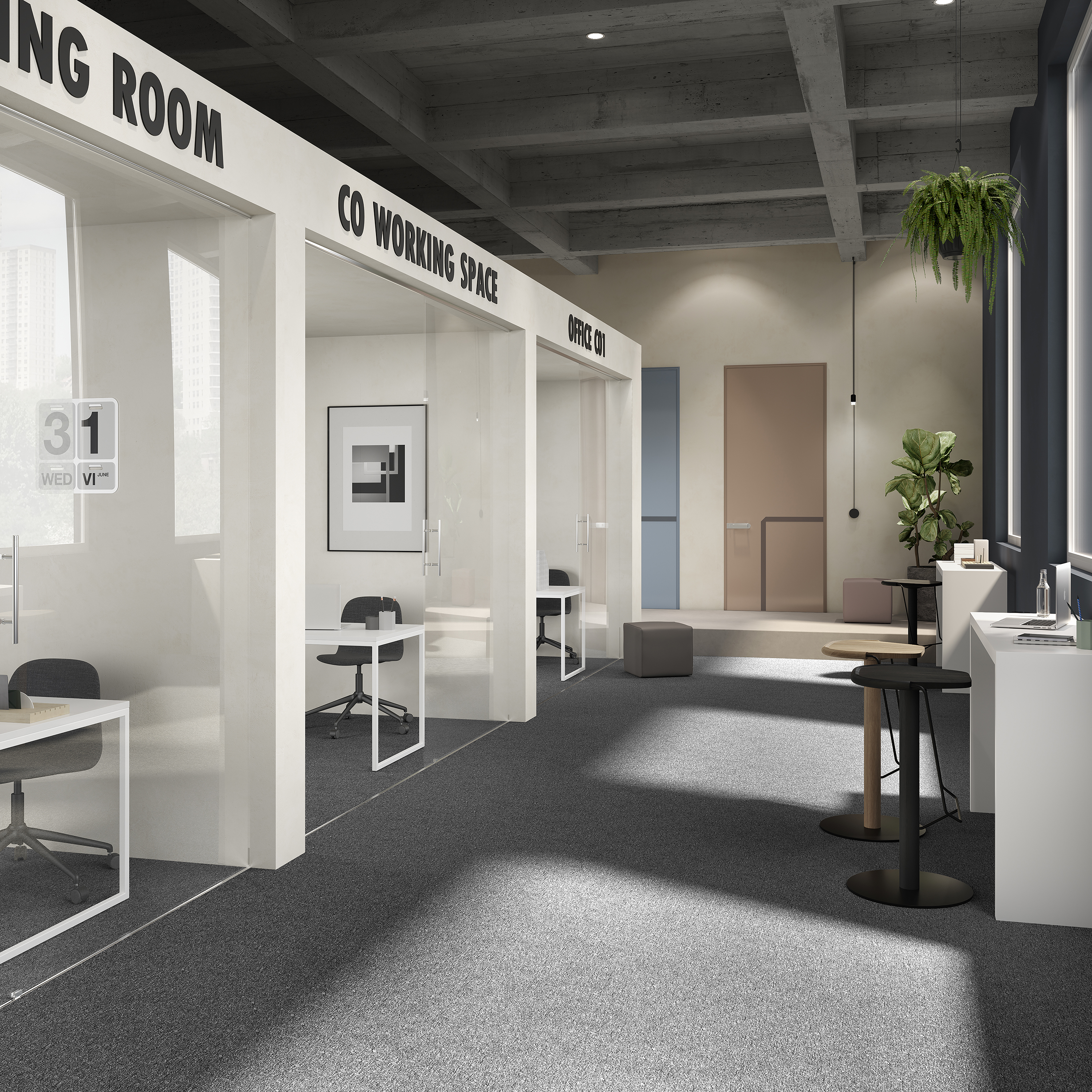 Ковровая плитка Medusa Tile 98 (500*500*5 мм) — купить в Омске